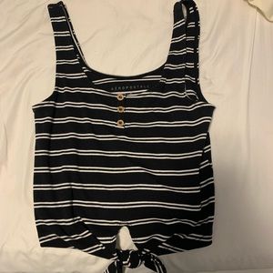 cute and comfy cropped knotted aeropostale tank top